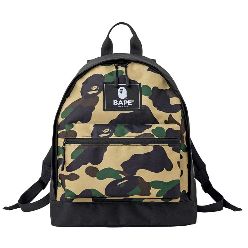 A Bathing Ape BAPE Backpack Camo Book Bag A Bathing Ape Black Logo