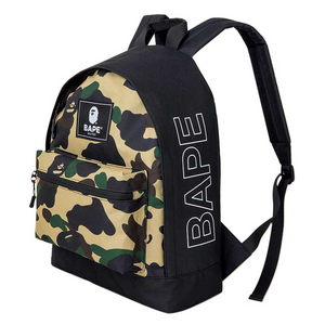 A Bathing Ape BAPE Backpack Camo Book Bag A Bathing Ape Black Logo