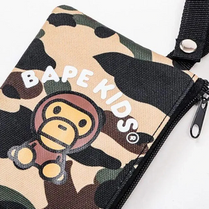 A Bathing Ape BAPE Camo Logo Tote Bag + BABY MILO Mini Wallet Set