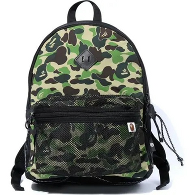 A Bathing Ape BAPE Backpack ABC Camo Bungee Cord Day Pack Book Bag