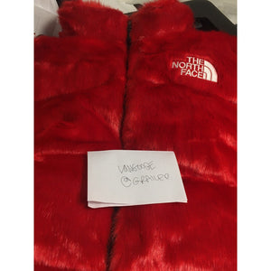 Supreme x The North Face Faux Fur Nuptse Jacket - Red L